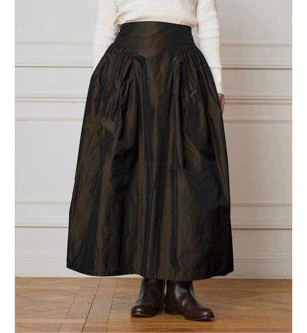 IENA LA BOUCLE「IENA LA BOUCLE Italian タフタスカート」|スカート|