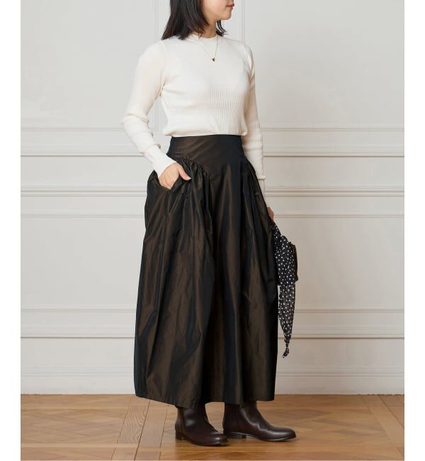 IENA LA BOUCLE「IENA LA BOUCLE Italian タフタスカート」|スカート|
