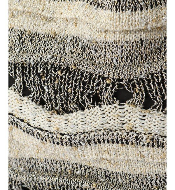 IENA「ラメMIXボーダーニットバッグ」|その他|