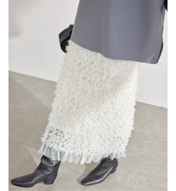 IENA「《予約》チュールテープスカート」|スカート|