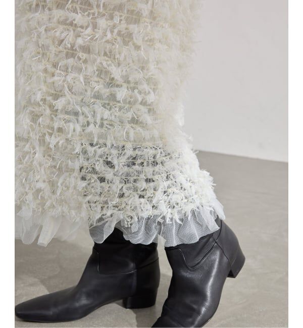 IENA「《予約》チュールテープスカート」|スカート|