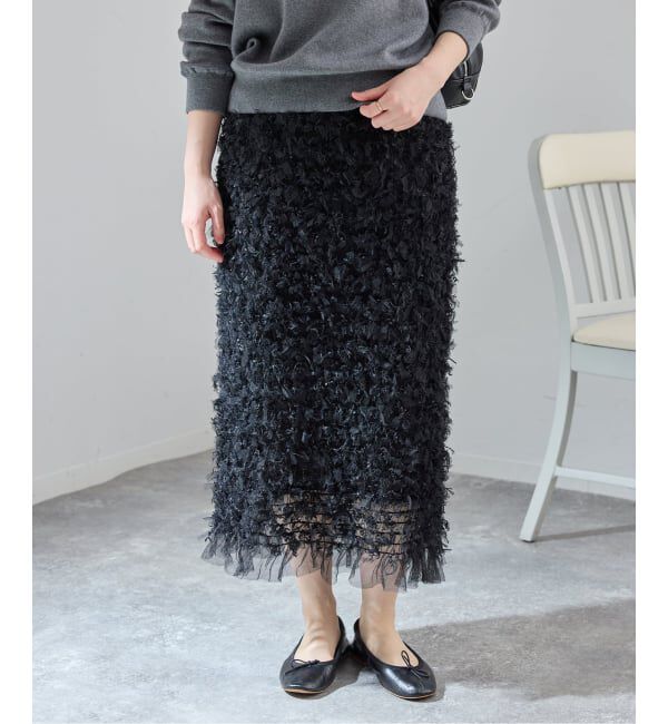 IENA「《予約》チュールテープスカート」|スカート|