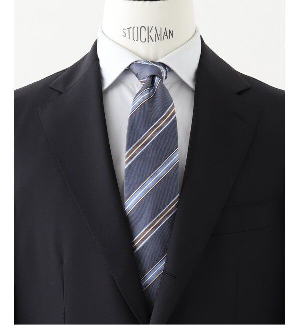 EDIFICE「FRANCO BASSI (フランコ バッシ) ジャカードカラーストライプタイ U25ED03」|ネクタイ・蝶ネクタイ|ネイビー A