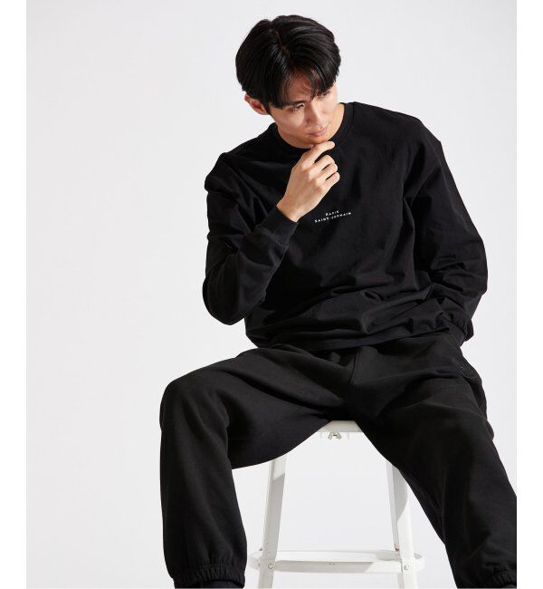 Paris Saint-Germain「【Paris Saint-Germain / パリ・サン＝ジェルマン】JP BACK EMBLEM L/S」|Tシャツ・カットソー|ブラック