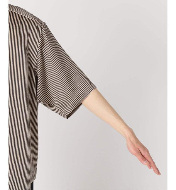 EDIFICE「《追加》パターンクレープ ショートスリーブ バンドカラーシャツ」|シャツ・ブラウス|