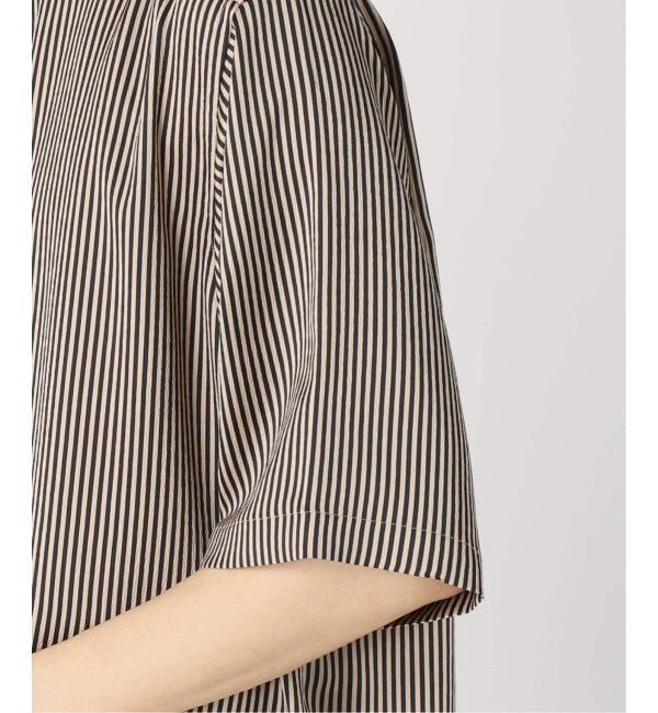 EDIFICE「《追加》パターンクレープ ショートスリーブ バンドカラーシャツ」|シャツ・ブラウス|