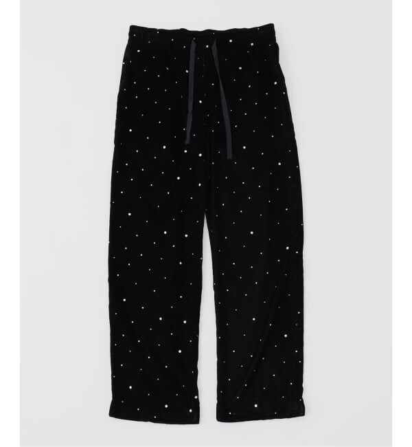 EDIFICE「COUTURE D&rsquo;ADAM (クチュール ド アダム) Glitter Velvet イージー パンツ」|スラックス|ブラック