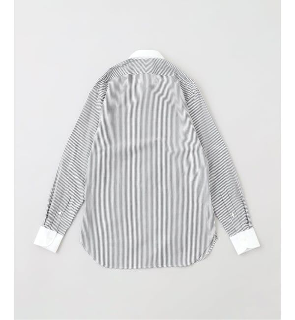 EDIFICE「D.SHORT ROUND TAB クレリック ストライプ」|シャツ・ブラウス|