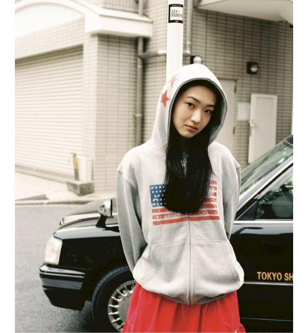 PULP「【Geek Office / ギークオフィス】WEBHOUSE / Web USA Hoodie Zip-up」|パーカー|その他カラー K
