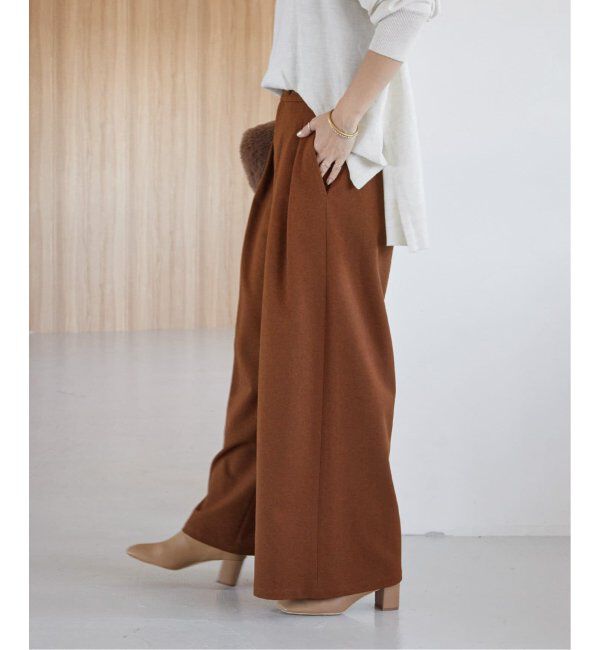 JOURNAL STANDARD relume「《追加2》ウォッシャブルサージストレッチタックワイドパンツ」|スラックス|