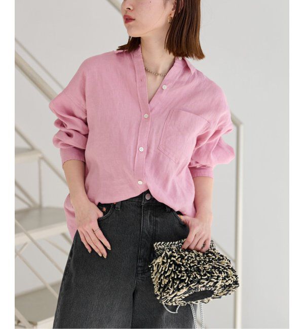 JOURNAL STANDARD relume「手洗い可 / カラーリネンオーバーサイズシャツ」|シャツ・ブラウス|