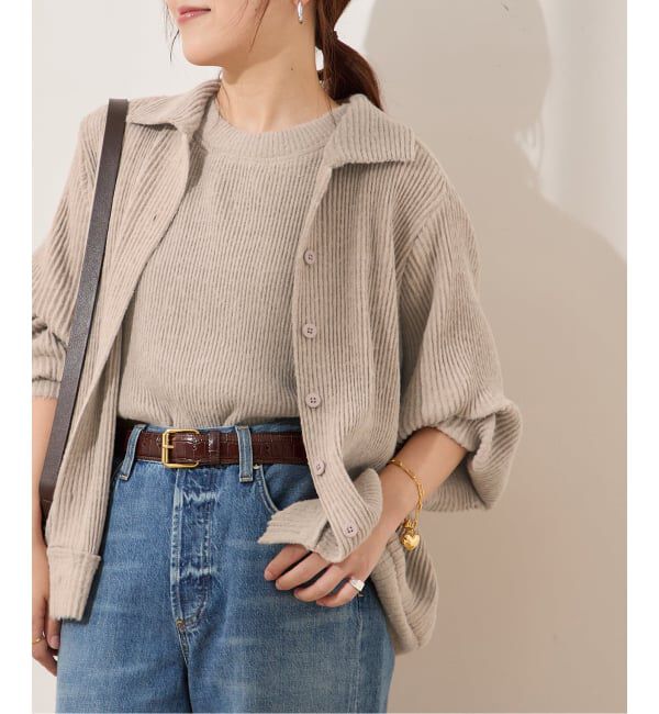 journal standard L'essage「【Gongdid Design】Knit pleated cardigan：カーディガン」|カーディガン|