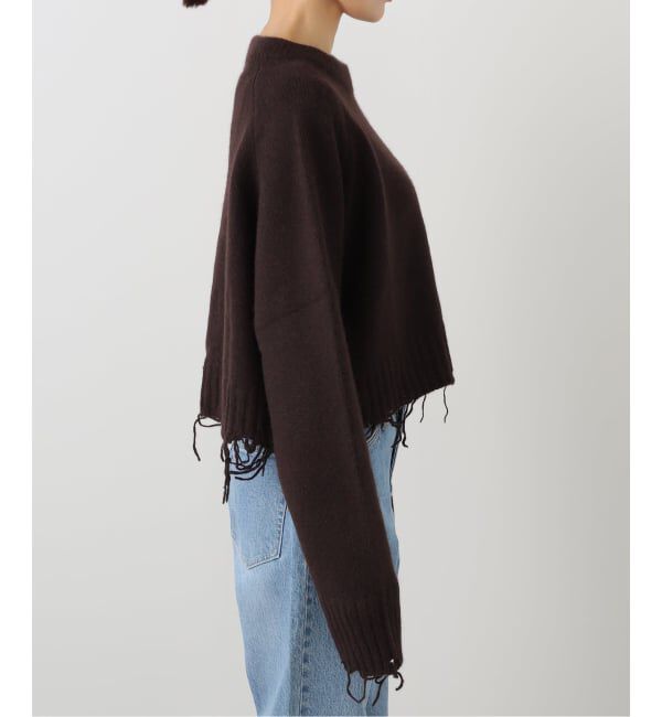 JOURNAL STANDARD「【LOW CLASSIC/ロウ・クラシック】DAMAGED CROPPED PULLOVER」|ニット・セーター|