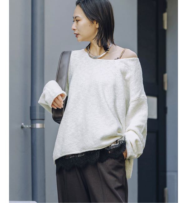 JOURNAL STANDARD「《予約》【fedit】スラブカノコプルオーバー」|ニット・セーター|ホワイト