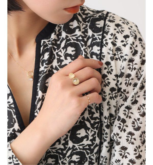 Lilas by Spick&Span「スフィアダブルクォーツリング K10」|リング|