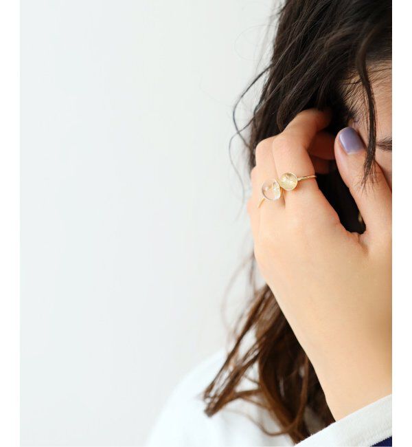 Lilas by Spick&Span「スフィアダブルクォーツリング K10」|リング|