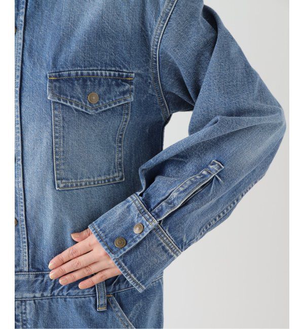 Spick and Span「51/2 ONE-PIECE LINE DENIM」|ワンピース|