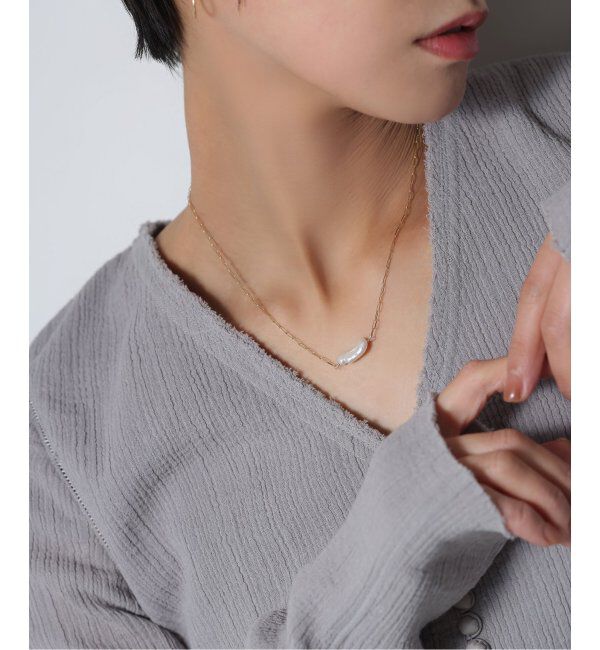 Lilas by Spick&Span「ビワパールチェーンネックレス K10」|ネックレス|