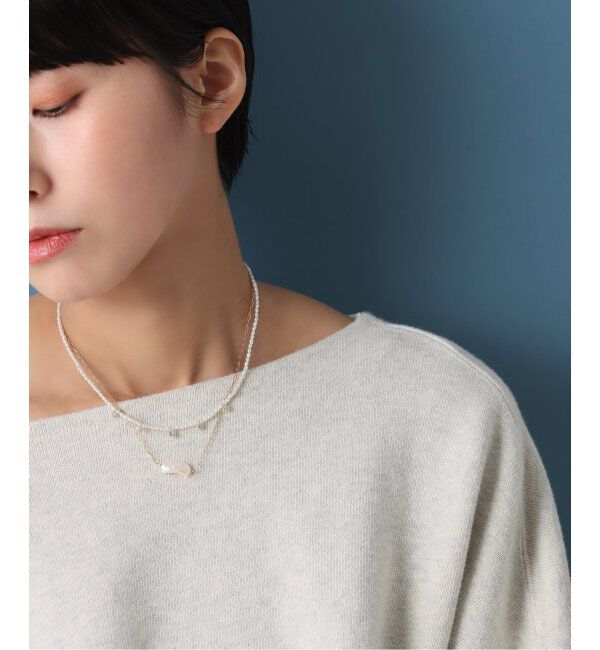 Lilas by Spick&Span「ビワパールチェーンネックレス K10」|ネックレス|