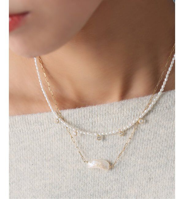 Lilas by Spick&Span「ビワパールチェーンネックレス K10」|ネックレス|