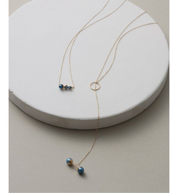 Lilas by Spick&Span「インディゴパール6mmバーモチーフYネックレス K10」|ネックレス|