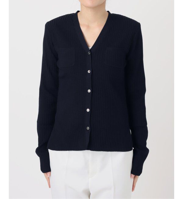 NOBLE「ナローワイドリブVカーディガン」|ニット・セーター|