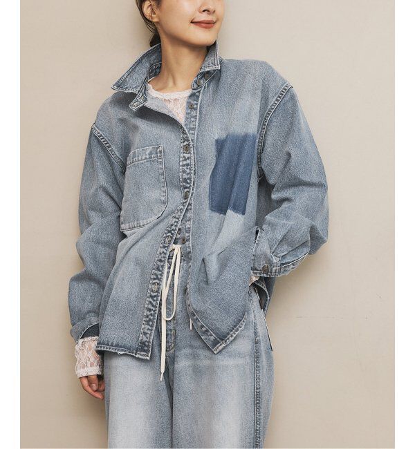 Spick and Span「《WEB限定 / 追加》5 1/2 SOFT DENIM SHIRT」|シャツ・ブラウス|