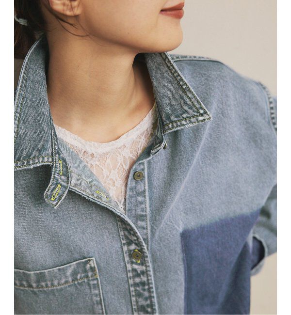 Spick and Span「《WEB限定 / 追加》5 1/2 SOFT DENIM SHIRT」|シャツ・ブラウス|