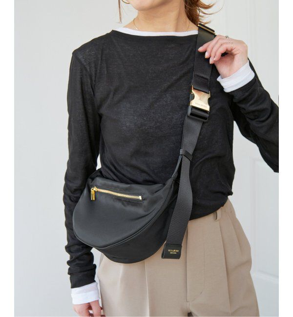 Spick and Span「《WEB限定 / 追加》VIOLAd&rsquo;ORO / ヴィオラドーロ BIANCAナイロンショルダー」|ショルダー・メッセンジャー|ブラック