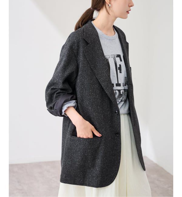 FRAMeWORK「COUTURE D`ADAM/クチュールドアダム BIG JK silkmep herringborn」|その他|グレー