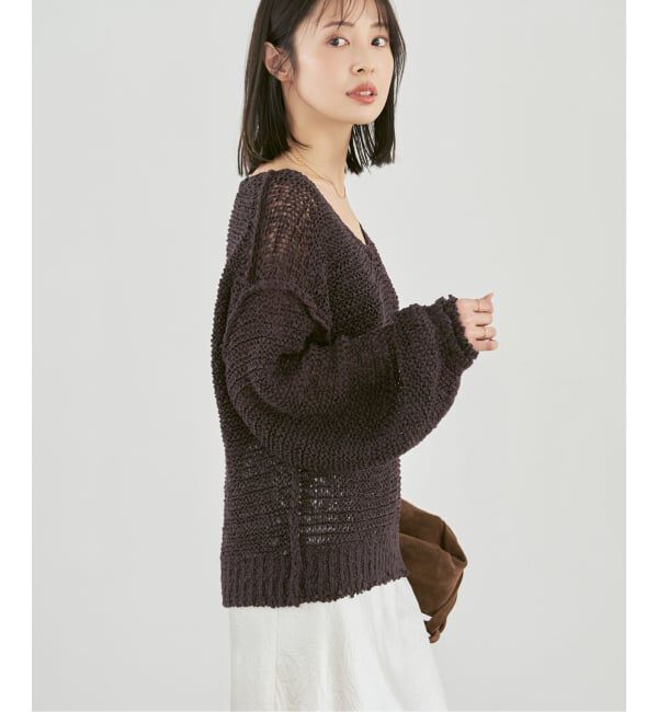 NOBLE「《26SS先行予約》ELODIE ローゲージ ニット」|ニット・セーター|