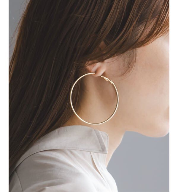 NOBLE「《追加予約》Kenneth Jay Lane/ケネスジェイレーン フープピアス M」|ピアス|ゴールド