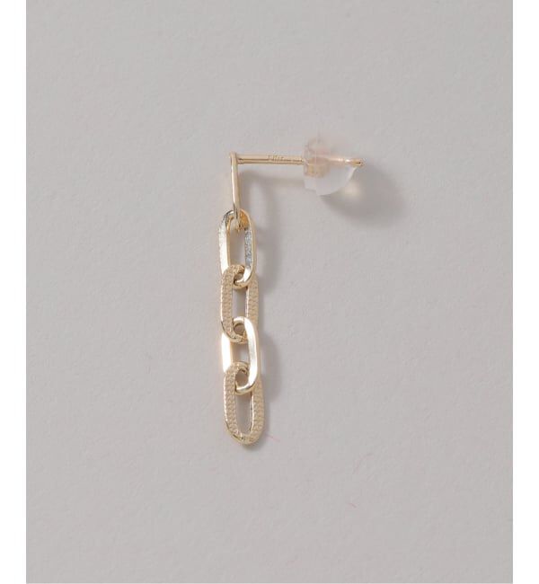 Lilas by Spick&Span「《予約》プレイドクリップチェーンピアス K10（両耳）」|ピアス|