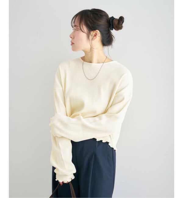 U by SPICK&SPAN「《予約》ワッフルプルオーバー」|Tシャツ・カットソー|