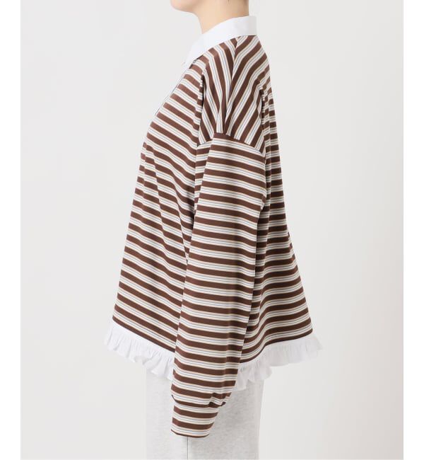 U by SPICK&SPAN「《予約》マルチボーダーフリルドッキングPO」|Tシャツ・カットソー|