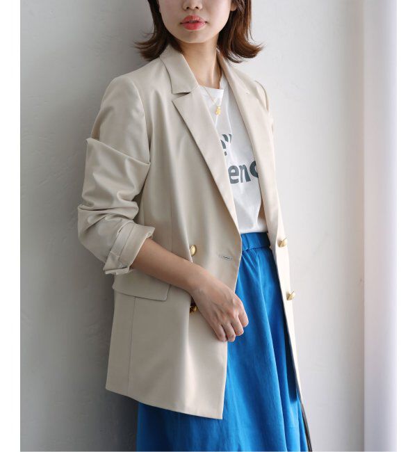  「T/Rダブルブレストジャケット」|テーラードジャケット|ナチュラル