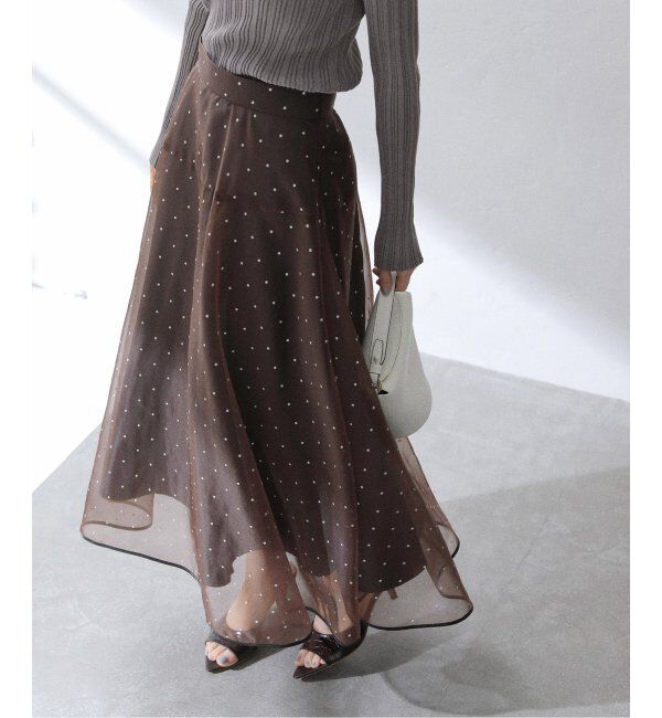  「ブライズドットスカート」|スカート|ブラウン