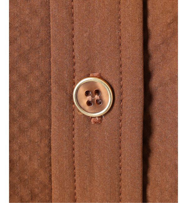  「【洗える】ポケットフレンチスリーブシャツワンピース」|ワンピース|