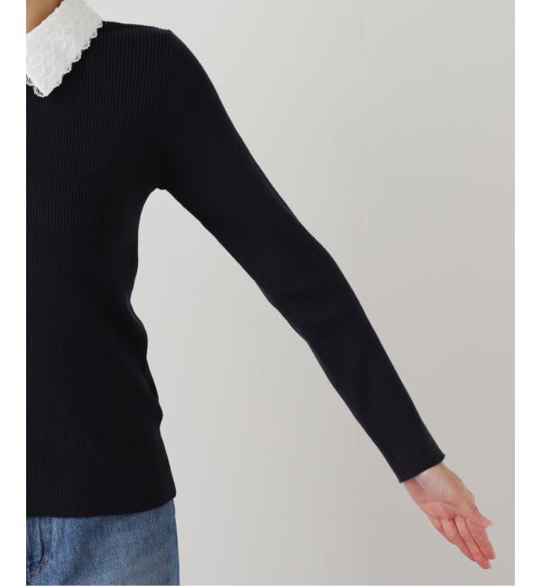  「2WAYレースカラーニット」|ニット・セーター|