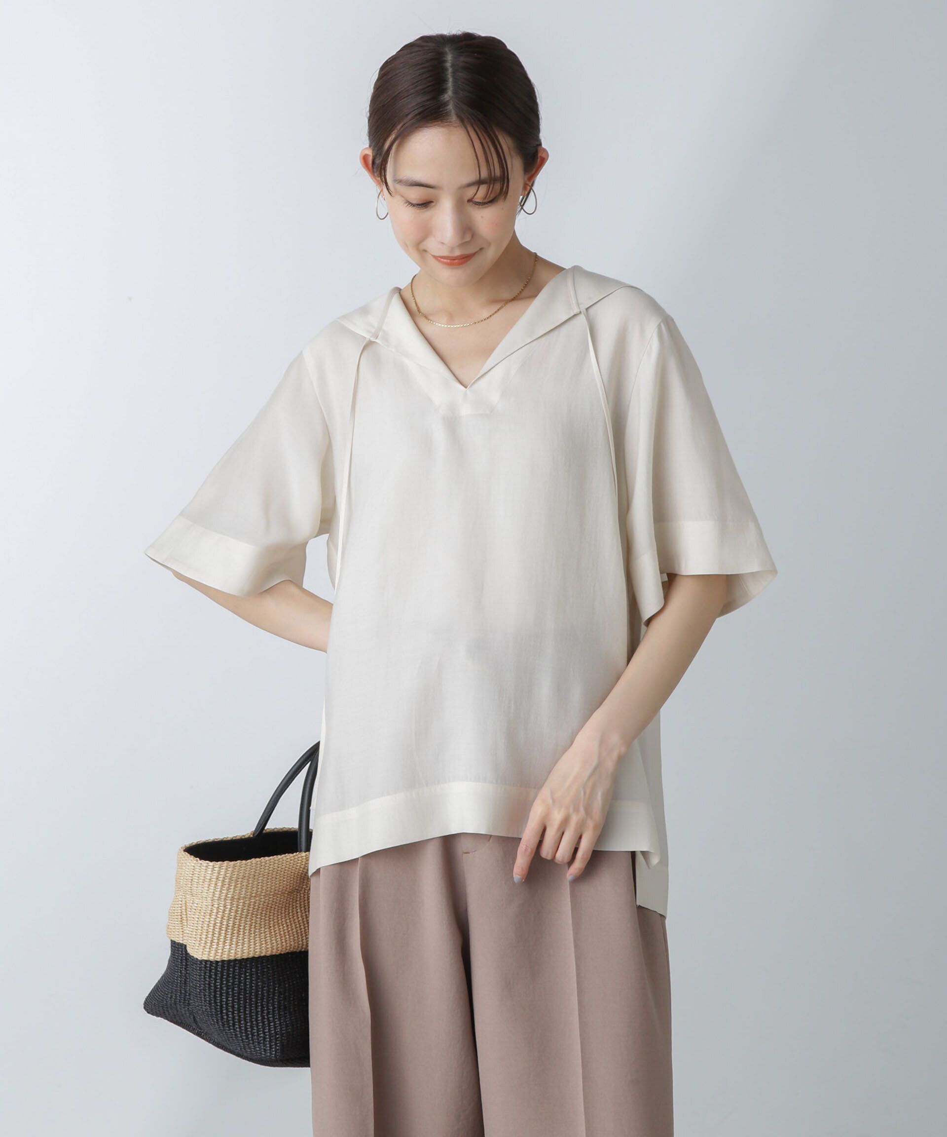 nano･universe「セーラーカラーブラウス」|シャツ・ブラウス|