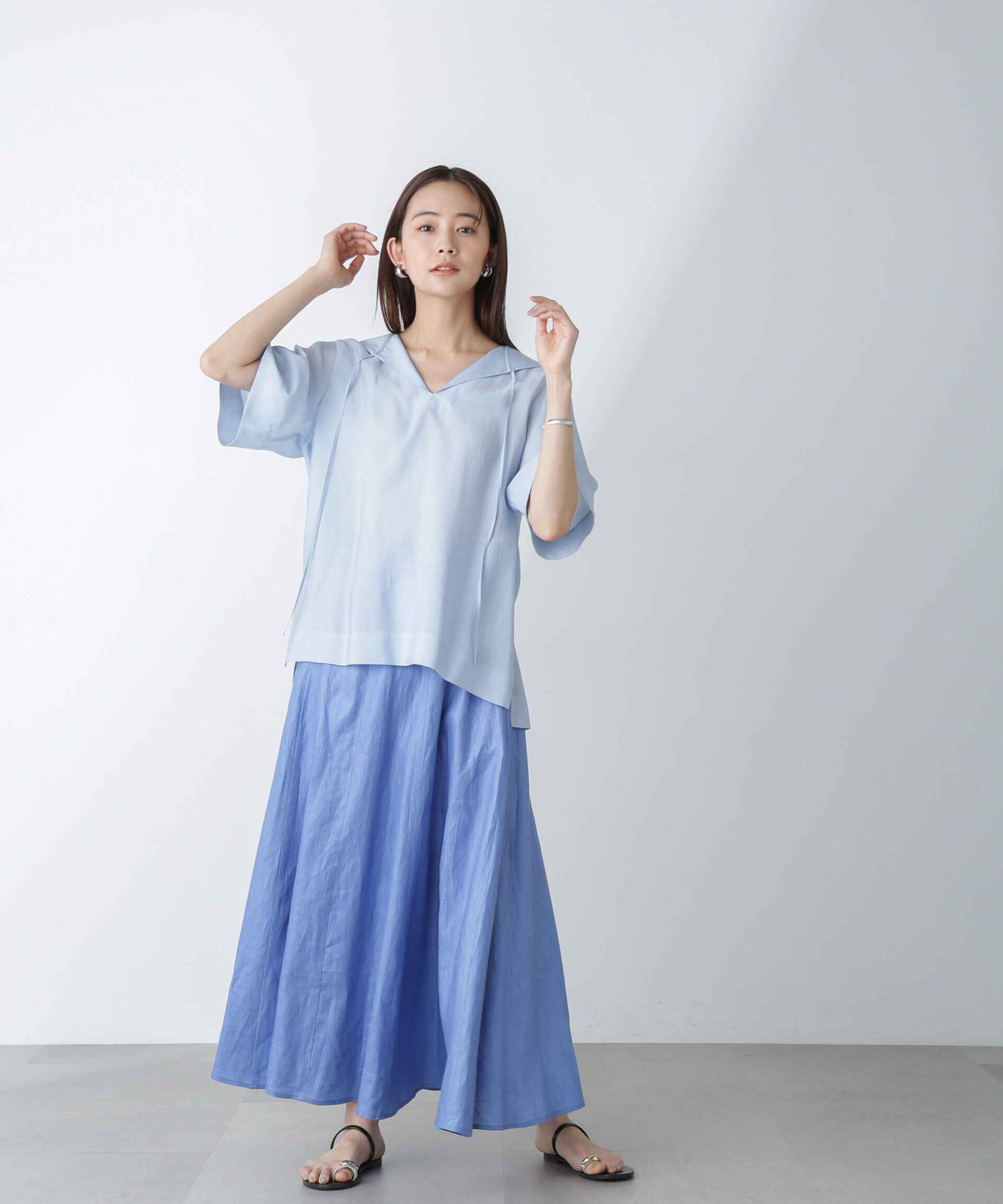 nano･universe「セーラーカラーブラウス」|シャツ・ブラウス|