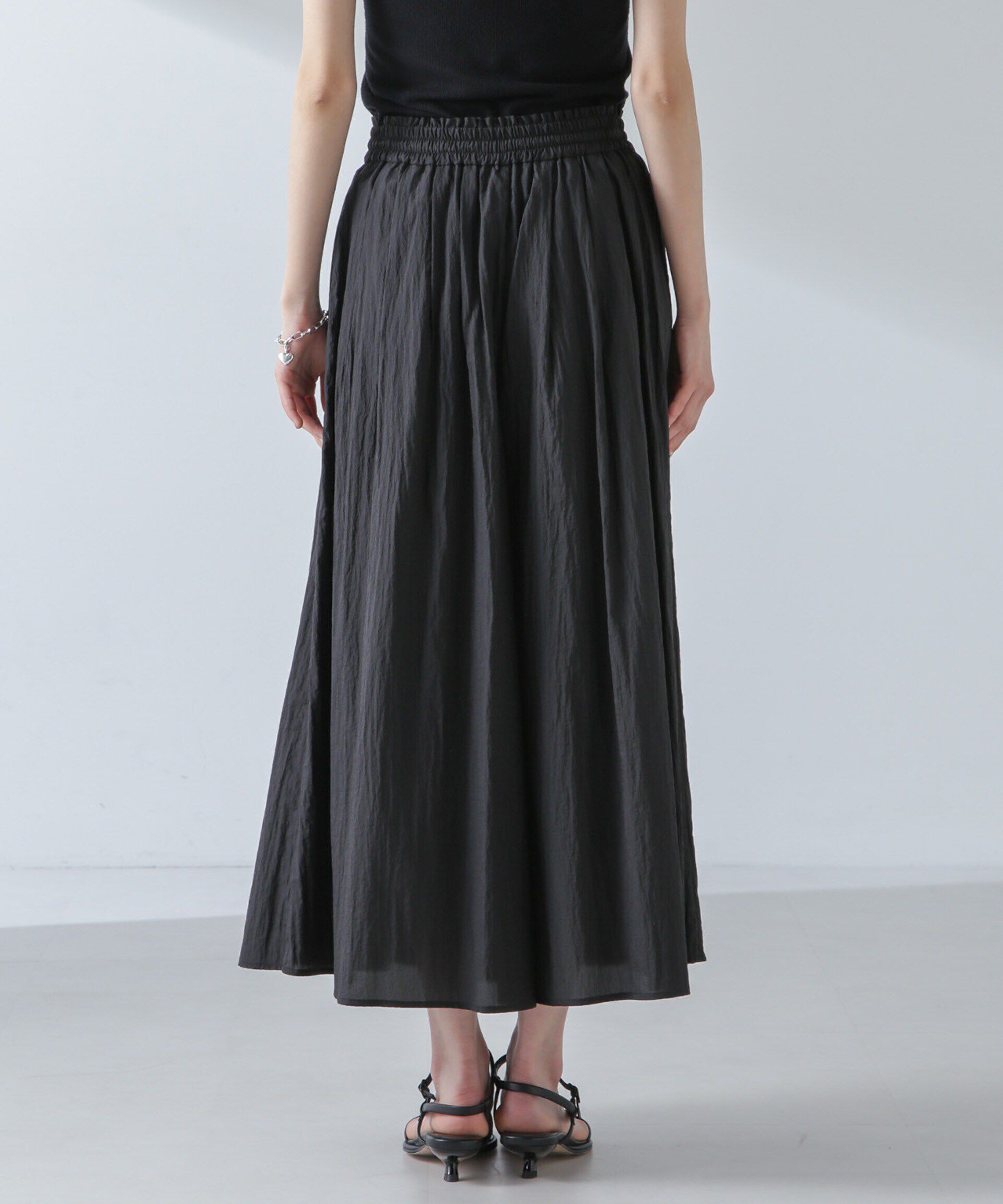 nano･universe「ナイロンタッサーギャザースカーチョ（セットアップ可）」|チノ|