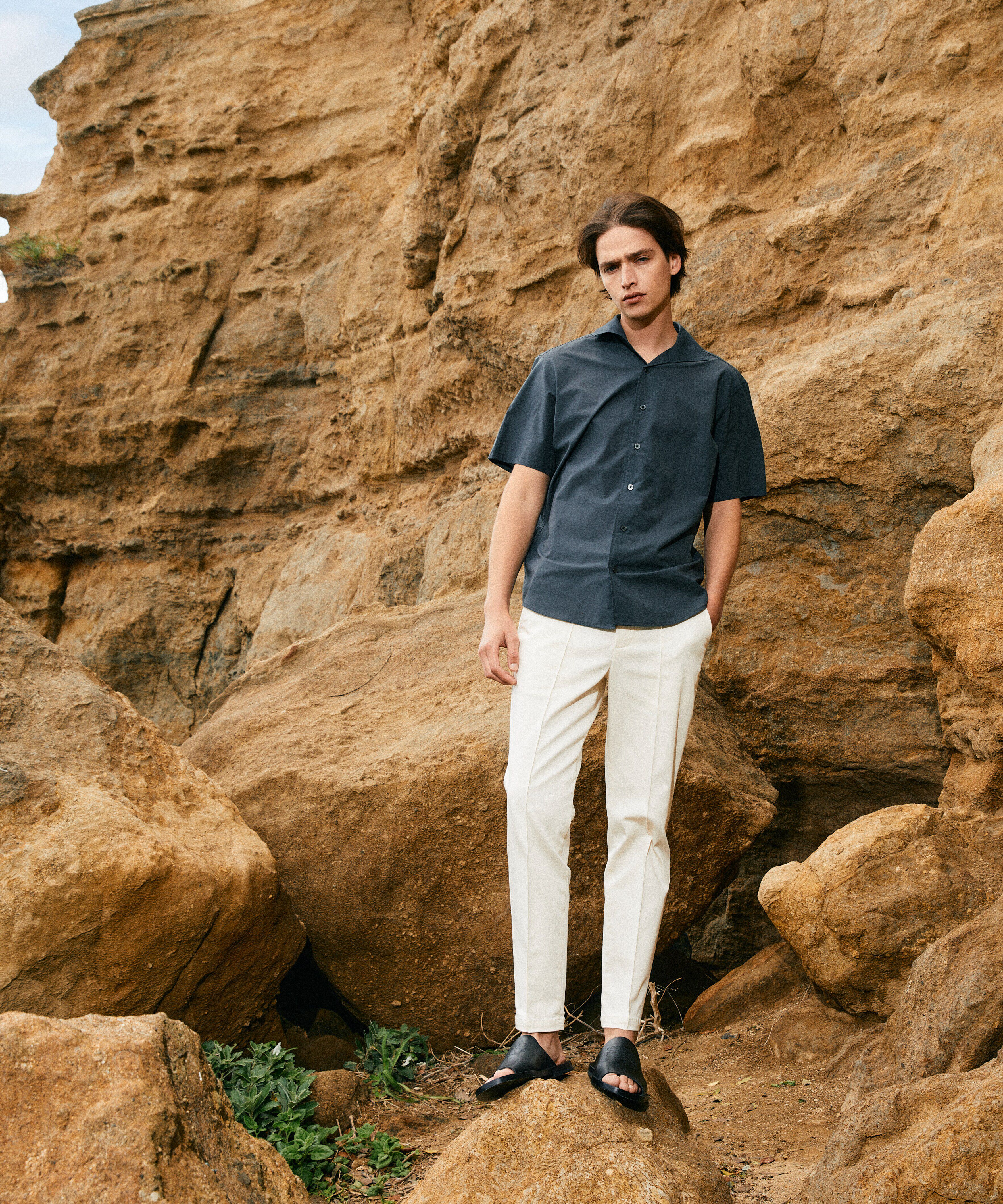 nano･universe「「MC」coveross(R)カッタウェイカラーシャツ(セットアップ可)」|シャツ・ブラウス|