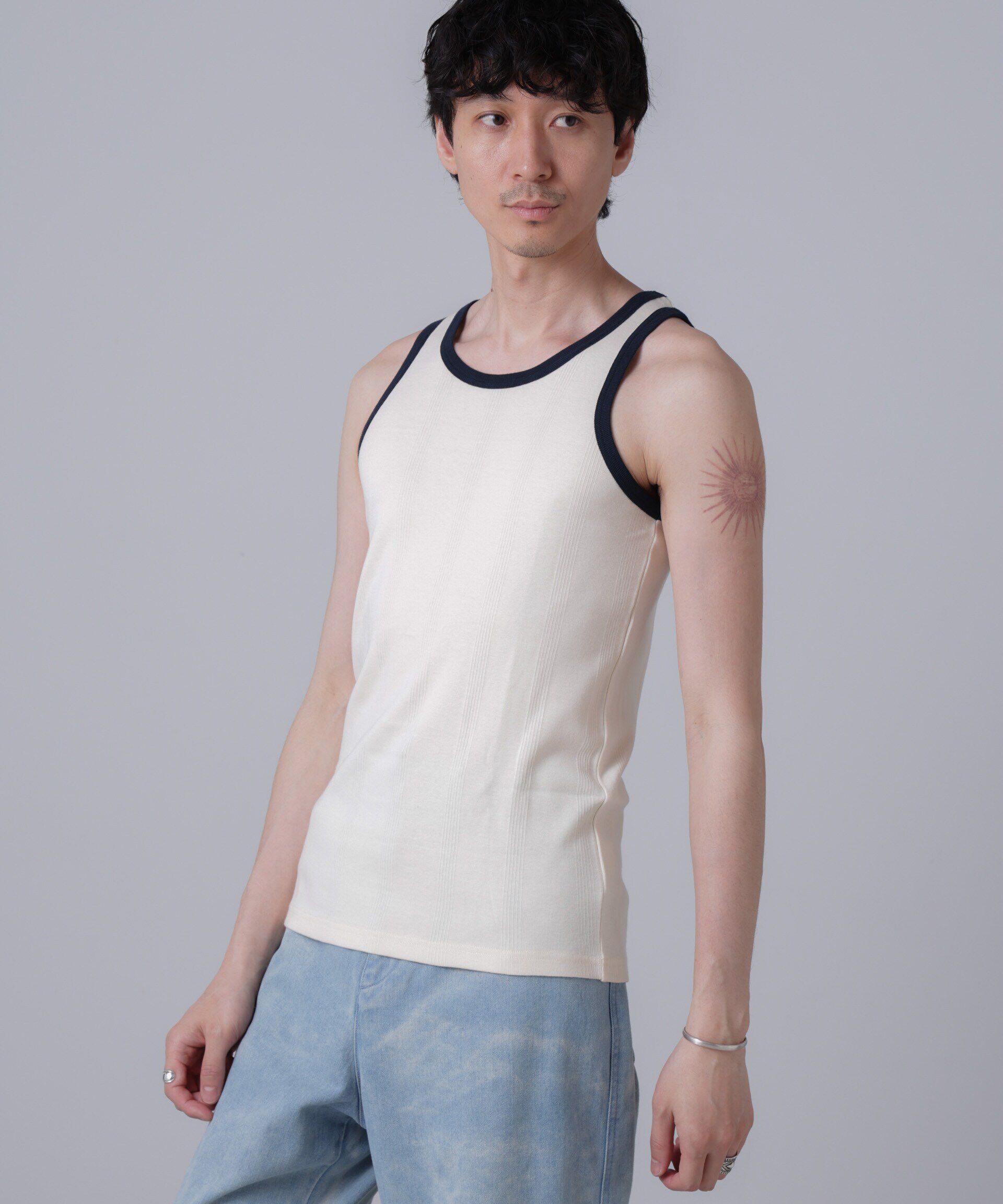 nano･universe「「NJ/CLUB」PARKSTOCK MILLER別注 パネルリブタンクトップ」|Tシャツ・カットソー|