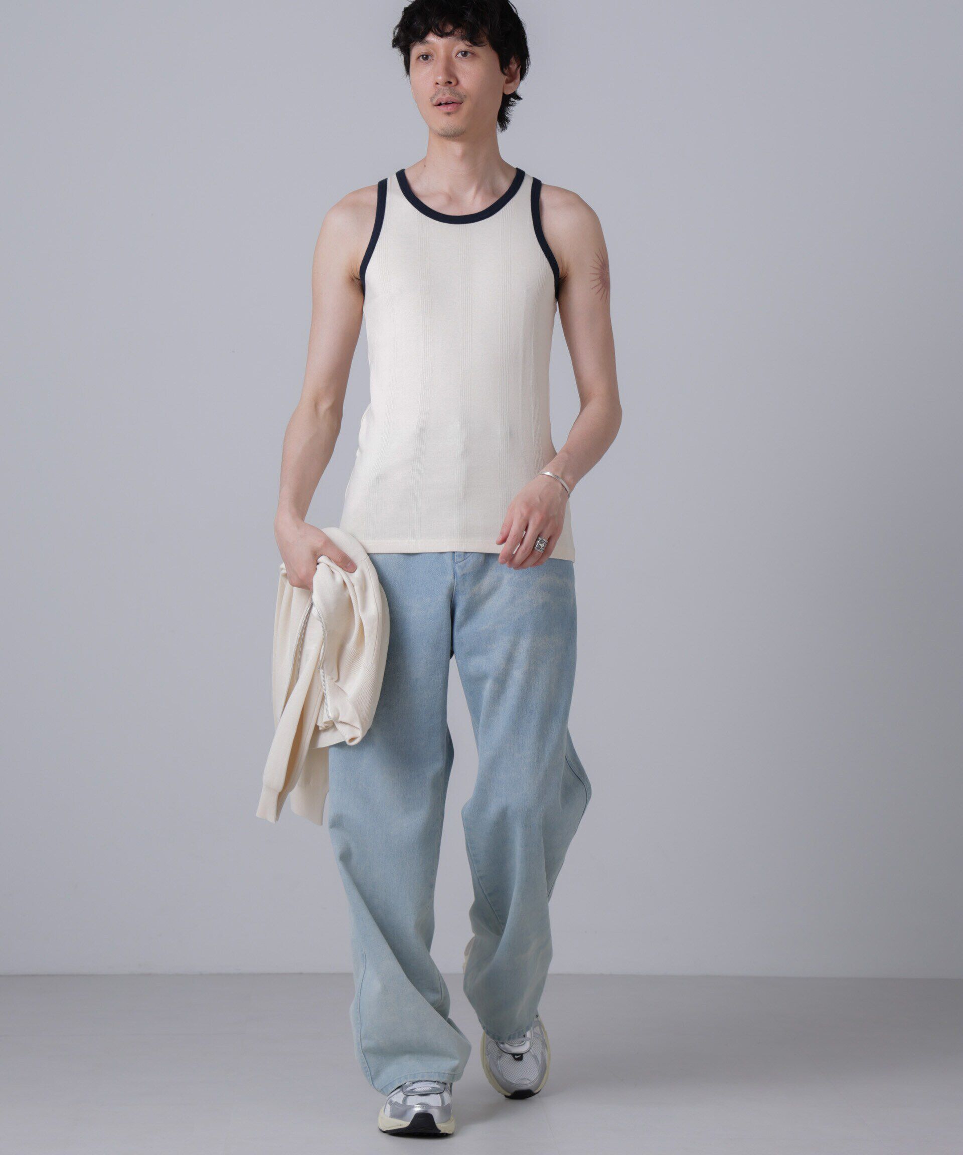 nano･universe「「NJ/CLUB」PARKSTOCK MILLER別注 パネルリブタンクトップ」|Tシャツ・カットソー|