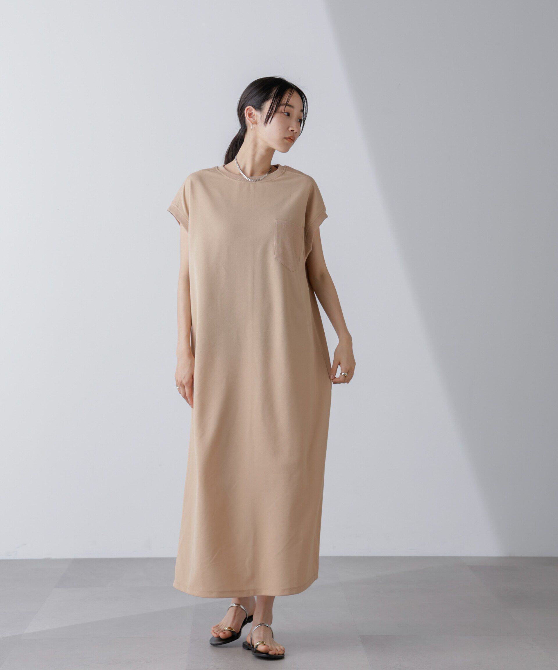 nano･universe「胸ポケットノースリーブワンピース」|ワンピース|