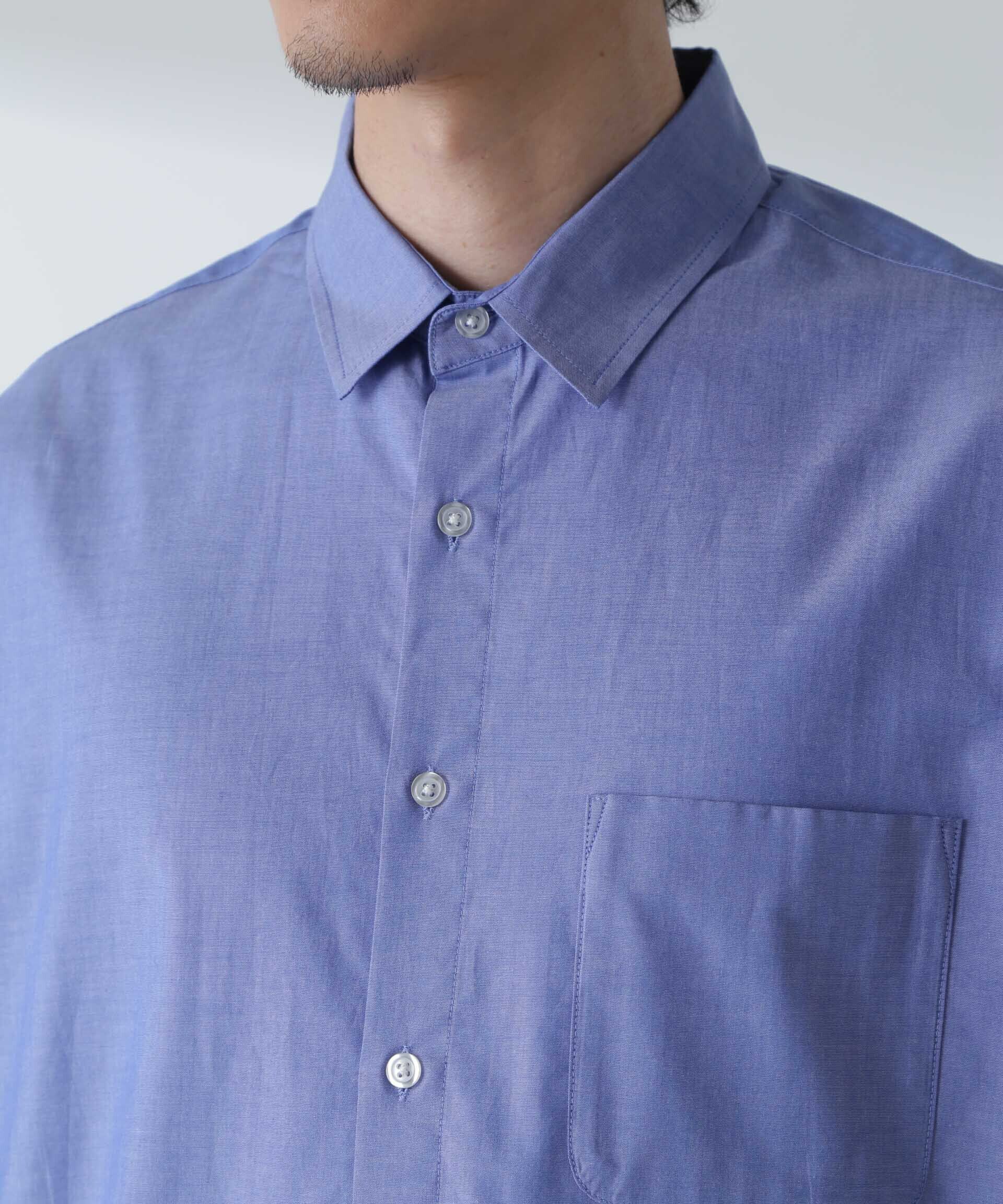 nano･universe「BIGシャンブレーシャツ 半袖」|シャツ・ブラウス|