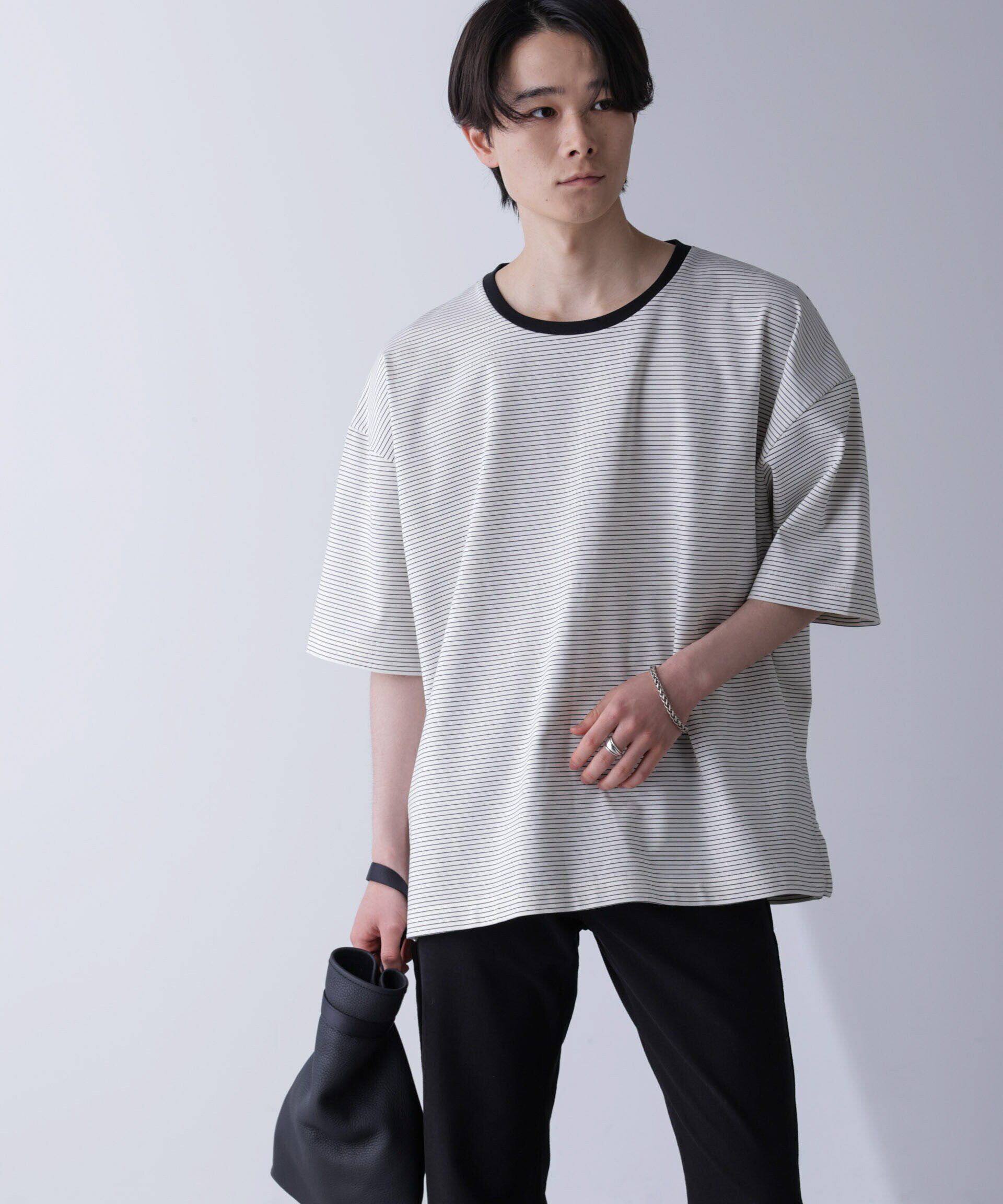 nano･universe「ビッグシルエットボーダーTシャツ 半袖」|Tシャツ・カットソー|