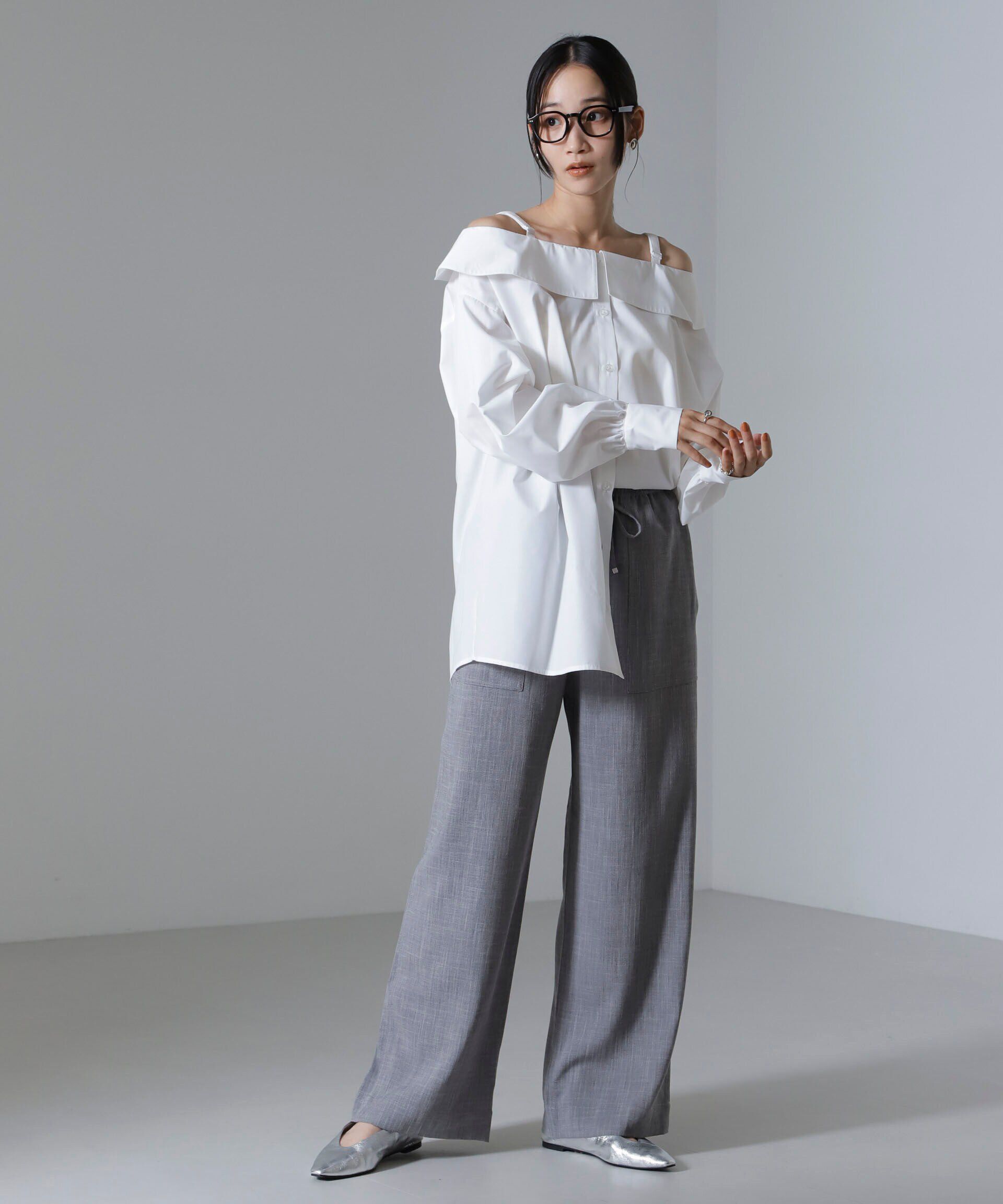 nano･universe「オフショルダーデザインシャツ」|シャツ・ブラウス|