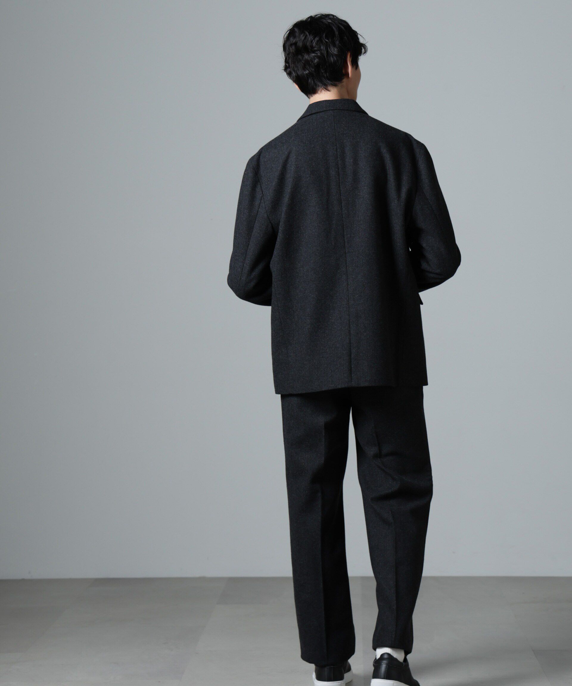 nano･universe「ヘリンボーンセミワイドジャケット(セットアップ可)」|テーラードジャケット|